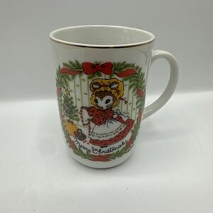 George Good Lorrie Happy Holiday Christmas Mouse Porcelain‎ Mug 10.00